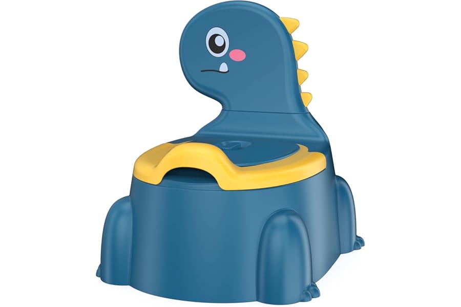 Potty Training Toddler Toilet Seat, Toilet Potties Training for Children Infant Baby Potty Chair with Splash Guard, Lid, Comfortable Backrest Portable Travel Pottys for Ages 1-6 Boys and Girls, Blue