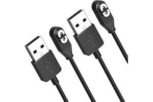 FASTSNAIL 2 Pack Replacement Charging Cable for AfterShokz Aeropex AS800 and AfterShokz OpenComm ASC100SG, Magnetic USB Charging Charger Cord, for AfterShokz Bone Conduction Wireless Bluetooth Headphones