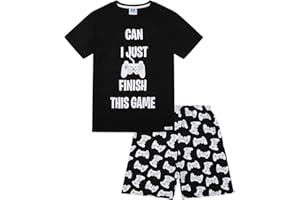 THEPYJAMAFACTORY Boys Can I Just Finish This Game Short Cotton Pyjamas