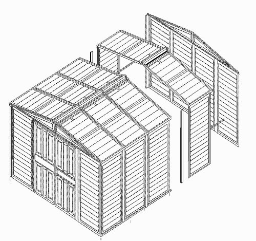 Tepro Gartenhaus / Metallgerätehaus Titan 8×10 grün - 2