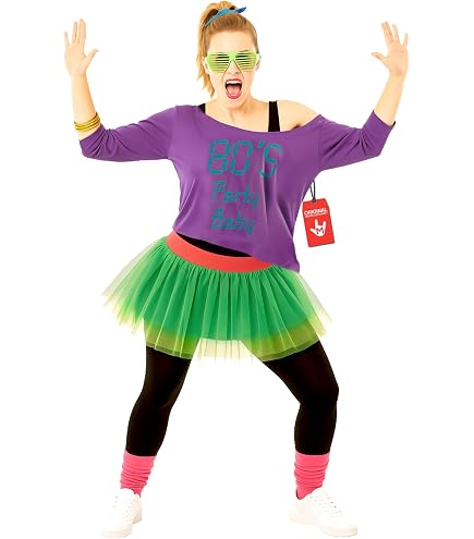 Fun Shack FN2762M kostuum, popster uit de jaren 80 voor dames, medium : Fun Shack