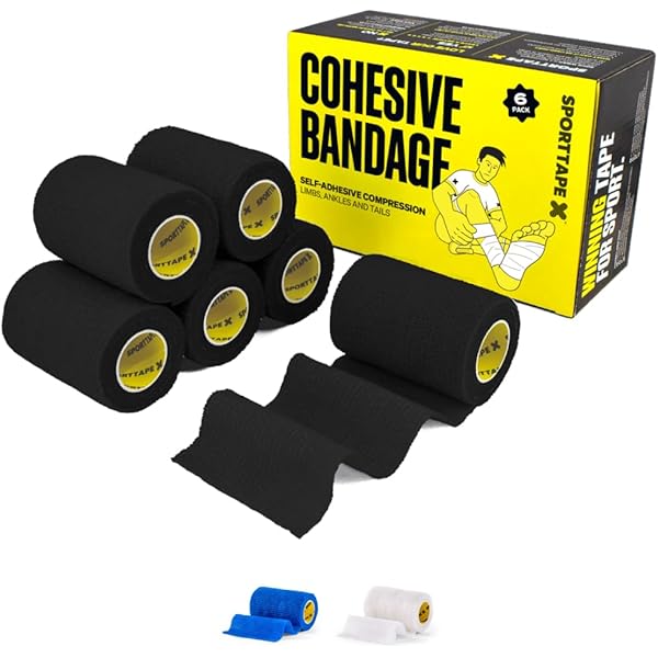 12-Rolls Tan Self Adherent Bandage Wrap, Vet Tape, Medical Tape - Foto 9