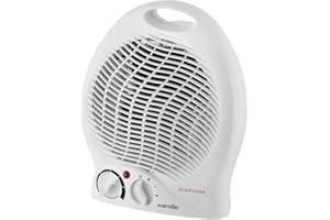 Warmlite WL44002 Thermo Fan Heater with 2 Heat Settings and Overheat Protection, 2000W, White