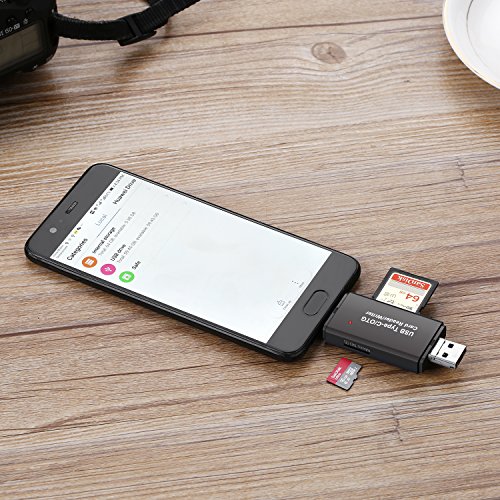 Vanja Lecteur de Cartes SD Micro SD  USB Type C Micro USB OTG et Lecteur de Carte m  moire USB 2 0 pour SDXC  SDHC  SD  MMC  RS-MMC  Micro SDXC  Micro SD  Carte Micro SDHC et UHS-I