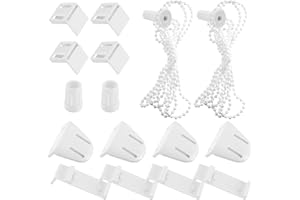 HEOZHUYI Zestaw 2 uchwytów do rolety, podwójna roleta zaciskowa, łańcuszkowa roleta, wymienne uchwyty zaciskowe do rolety zaciemniającej, z cięgnem bocznym