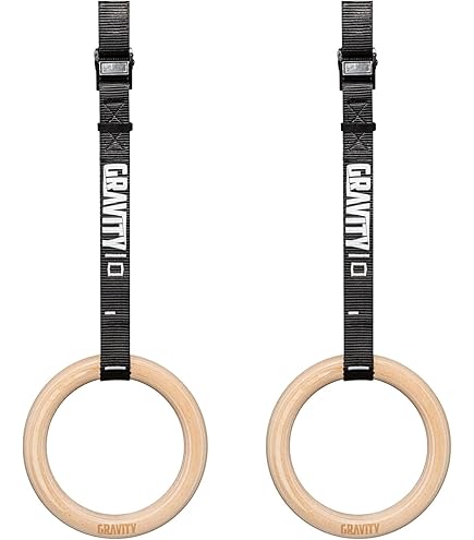 Anelli Da Ginnastica In Legno Zingtto - Con Cinghie Regolabili Numerate, Per Allenamento A Casa (2.8 O 3.2 Cm) - Foto 6