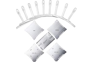 HEMORE Guitar Luthier Tools Set, 14 PCS, Y compris Guitaria Gauge, String Action Rularer Gauge, Guitare Notched Rayon Jauges, String Action Règle Outil de jauge pour guitare et la