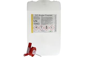 ‎DC DRUCKCHEMIE GMBH DC DruckChemie GmbH Bremsenreiniger Kanister 20L, acetonfrei + Auslaufhahn - Brake Cleaner - Teilereiniger zum Reinigen & Entfetten von Bremsen, Platten & Kupplungen