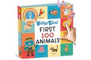 DITTY BIRD Baby Sound Toy: Our First 100 Animals Interactive Musical Book is The Perfect Toys for 1 Year Old Boy Girl Gifts. Electronic Early Development Toys for Toddlers 1-3.