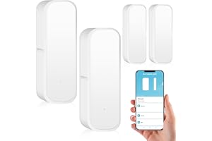 2 x Smart Tuya WiFi-dörrsensorer, intelligent öppnings- och stängningsdetektor, trådlös app-anmälan för hem, skjul, garage