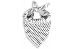 Monkimau Hundehalstuch für große Hunde - Halstuch Hund kariert und gestreift (schwarz)