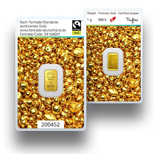 Preisvergleich Produktbild Goldbarren 1 Gramm - Fairtrade Gold - Goldgeschenk - 999.9 Feingold