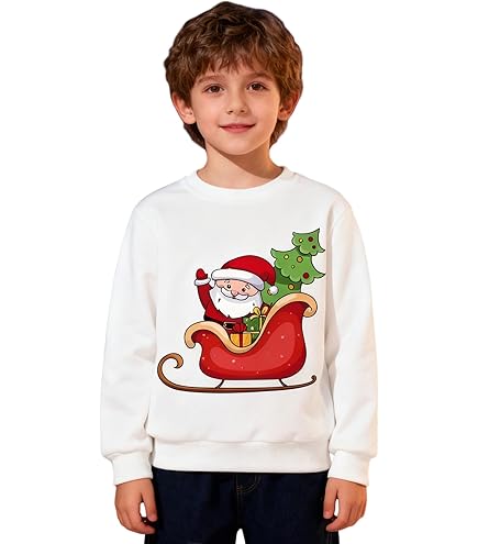 Pull Noel Enfant Sweat-shirt Père Noël Pour Garçon - Pull