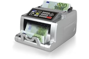 FAAZY Compteuse de billets pour dénominations mixtes, compteur de billets UV/MG/IR/MT avec écran, compteur de billets USD, EUR, GBP, pour entreprises