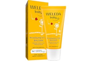 ‎WELEDA WELEDA Bio Baby Calendula Wind & Wetter Balsam - Naturkosmetik Gesichtscreme & Handcreme mit Mandelöl & Sesamöl zum Schutz empfindlicher & trockener Baby Haut vor rauer Witterung & Kälte (1x 30 ml)
