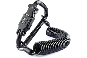 LiFECOKO 180cm Lucchetto a Combinazione Extra Lungo - 3mm Blocco del Cavo Piccolo e Portatile, per Lucchetto Casco Moto, Lucchetto per Passeggino e Snowboard, Accessori Bici