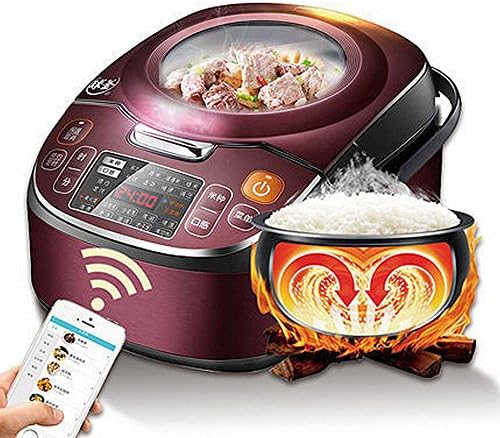 D Electric pot Home Sleep Fashion Rice Cooker Rice Cooker 4L2-4 People,Red wine