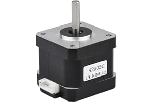 RTELLIGENT Nema 17 Stepper Motor, 1PC 2 Phase Step Motor Bipolar 1.5A 59.5oz.in(42Ncm) 42x42x38mm 4-wire 30cm Long Cable for 3D Printer (42A02C-XH2.54, 1)