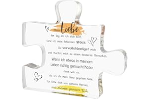 ‎HROANC Hroanc Partner Geschenke Geburtstagsgeschenk Adventskalender Füllung Ich Liebe Dich Geschenke Für Freundin Freund Paar Pärchen Geschenke Acryl Briefbeschwerer Valentinstag Geschenk (Fehlendes Stücke)