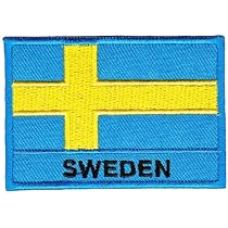 Schweden-Flaggen-Aufnäher – Bestickter Patch Zum Aufbügeln Oder Annähen, 6,4 X 7,5 Cm