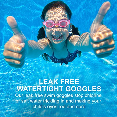 i-swim Pro Kinder-Schwimmbrille und -Badekappe, speziell entwickelt für Kinder mit langer Lebensdauer / Haltbarkeit, wasserdicht, einfach verstellbare Riemen und bequeme Passform - 5