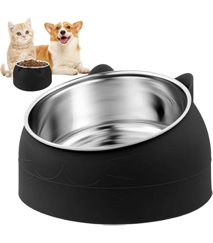 Ciotole Doppie Per Gatti Edipets - Acciaio Inox, Base Antiscivolo, Angolo Regolabile 0-15° - Foto 11