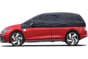 ‎BEXITA BEXITA Autoabdeckung, halber Winter, wasserdicht, für Vorne und Hinten, Windschutzscheibe-Abdeckung, Schwarz