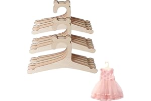 Vastsea 15 Pezzo Appendiabiti per Bambini, Grucce Appendiabiti in Legno per Vestiti da Bambino, Appendini Impilabili, per Unisex Bambino Neonati