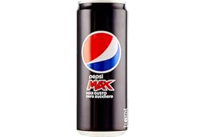 Pepsi Cola Max, Lot de 72 canettes de boisson gazeuse, zéro sucre, sans sucre, 330 ml
