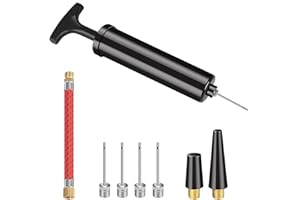 ‎DRADO drado Ballpumpe Fußballpumpe Basketballpumpe mit Aufblasbare Metallnadeln, Ventiladapter, Luftschlauch für Fußball Basketball Volleyball Rugby