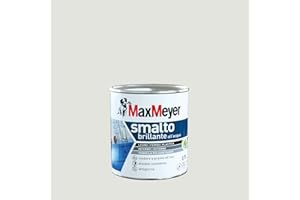 Maxmeyer Smalto All'Acqua Poliuretanico Brillante Bianco Ghiaccio 0,75 L