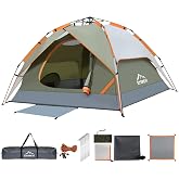 Gysrevi 2-3 Person Pop Up Tent Portable Pop Up Tent Instant Tent with 2 in 1 Double Layer Anti-Waterproof Windproof for Campi