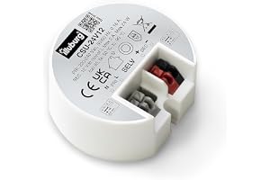 illuburg LED-transformator 12 V 24 W kompakt 55 x 51 x 25 mm flimmerfri för LED-remsa G4 GU5,3 LED strömförsörjning drivrutin