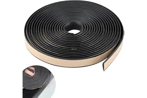 LGYUWER 5M Car Rubber Sealing Strip Trim Cover Car Trim Edging Cover Self Adhesive Beading Trim Peel and Stick Tape for Car Front Rear Windshield Sliding Doors, Fit Most Doors Windows Windscreens (Black)