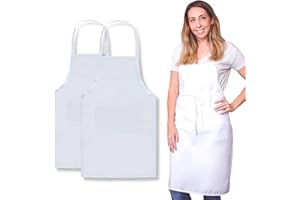 ADM PASS GROUP Delantal de cocina Impermeable, con 2 bolsillos 100% poliéster Ajustable, Mandil transpirable ideal para cocinero, camarero o barbacoas. Apron chef para Hombres y Mujeres. Resistente.