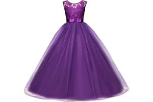LIVE IT STYLE IT Girls Ball Gown Dress Wedding Princess Bridesmaid Party Prom Birthday for Kids 5-13 Years Old