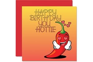STUFF4 Śmieszne kartki urodzinowe dla mężczyzn i kobiet - You Hottie - banter kartki urodzinowe dla chłopaka, dziewczyny, męża, żony, partnera, przyjaciela, 145 mm x 145 mm, kartki z życzeniami dowcipem, humor kartki na 30. urodziny