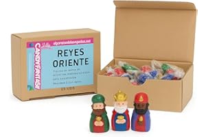 EL PARAÍSO DE LAS ESPECIAS Figura Roscón de Reyes M, Reyes Magos De Oriente 25 Unidades – Pack Sorpresa Tradicional para Roscón de Reyes – Decoración de Repostería y Pastelería (Mini Figuras)