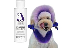 Opawz Permanente Tinte para Pelo de Perro, Profesional Salones Tinte para Pelo de Mascotas, Dura Más de 20 Lavados, Colores Brillantes para Perros y Caballos (Índigo Morado)