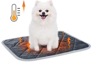 Nobleza Samonagrzewający się koc dla psa, podkładka termiczna dla kotów i psów, zmywalna ciepła mata dla zwierząt, antypoślizgowa składana podkładka samopodgrzewająca dla kota, M 60x45cm