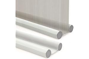 Lohofrnny Burlete Doble para Puerta, Burlete para Puertas Tope Aislante, Puede Cortar Burlete Espuma Algodón, Protección Contra Viento, Polvo, Insectos Y Aislamiento Acústico (2 piezas, Blanco)