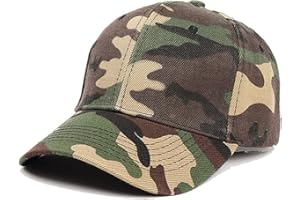 CAMELLIASS Men Women Camouflage Baseball Cap, Unisex Camo Sun Hat Adjustable Outdoor Hat for Sports Camping Fishing Traveling Tennis Golf