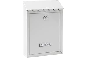 ARREGUI Civic E5721-C Boîte aux lettres extérieure en acier Taille S (courrier DIN A5) Petite boîte aux lettres murale individuelle Facile à installer Blanc
