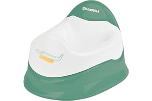 Badabulle Pot Bebe Toilette avec Cuvette Amovible - Assise Ergonomique - Nettoyage Facile - Antidérapant - Poignée de Transport - Dès 12 Mois, Crocodile
