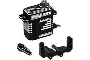 INJORA sans Noyau Numérique Micro Servo 11KG Couple Elevé avec Servomoteur Corne et Plateau pour Axial SCX24 1/24 RC Crawler Pièces de Mise à Niveau