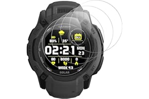 IQSHIELD Verre Trempé pour Garmin Instinct 2X/ 2X Solar, Haut Définition Protection écran, Vitre Protection de Anti Rayures, 3D Couverture Complète, Sensible au Toucher, Sans Bulles, 4 Pièces