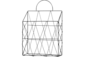 DUTIS Senmubery Soporte para revistas, para colgar en la pared, periódico, periódico, organizador de archivos, cesta, estante de metal, soporte de exhibición, color negro