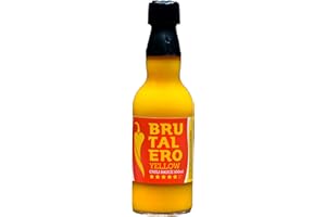 I LOVE SPICY Brutalero Yellow 100 ml Sauce Piquante (Piment Trinidad Scorpion Yellow et Fatalii 80%) Sauce Chili Style Louisiane, Piquant 5/5