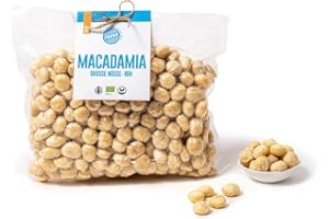 ‎PAKKA Bio Fairtrade Premium Jumbo Macadamia Nüsse 1000gr – 1 kg, Öko & Fair roh, ungeröstete, Faire Kenia Amazonas Macadamias Nuts, extra große Kerne, vegan, Familienpackung, Value-Pack