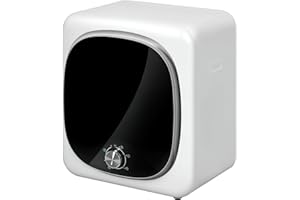 HOMCOM Sèche linge à évacuation compact sèche-linge électrique 800 W 4 Kg avec 5 modes de séchage, cuve en acier inoxydable, charge frontale, pour appartement, maison, camping-cars, blanc